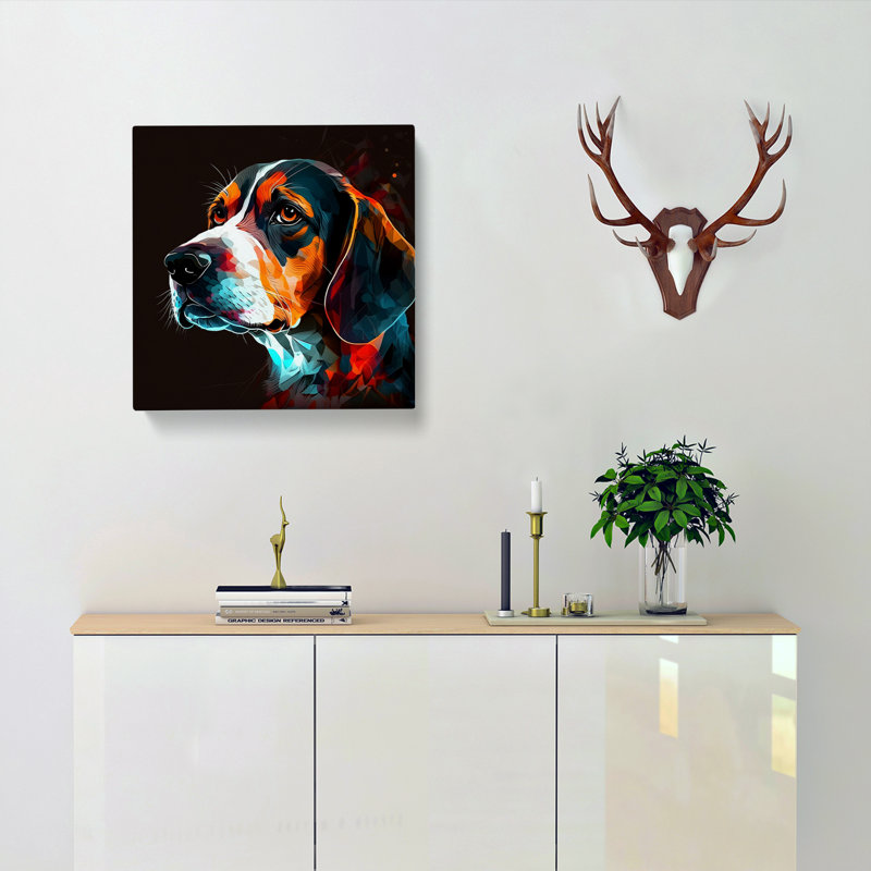 Beagle Graphic Art - Print, 35cm H x 35cm W x 3cm D