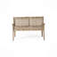 Causeuse d'extérieur en osier et bois d'acacia, H 34 po x l 46,5 po x P 27,25 po