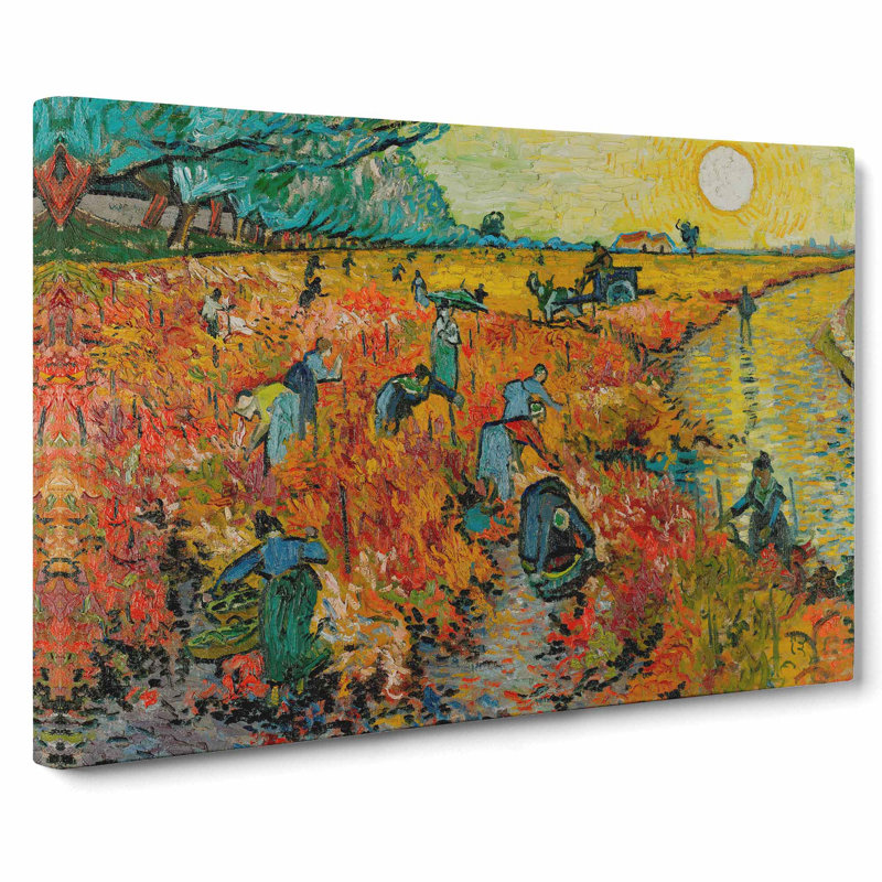Red Vineyard At Arles by Vincent Van Gogh - Wrapped Canvas, 50cm H x 76cm W x 3cm D