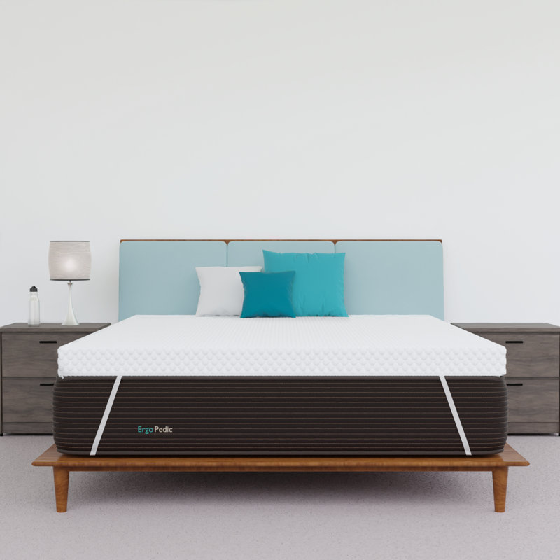 Zenwave 3" Memory Foam Topper With Coppercell and Washable Cover, Queen