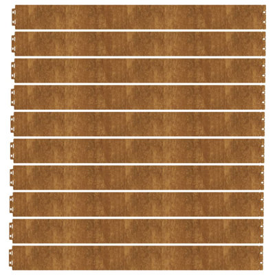 10cm H x 103cm W Corten Steel Lawn Edging