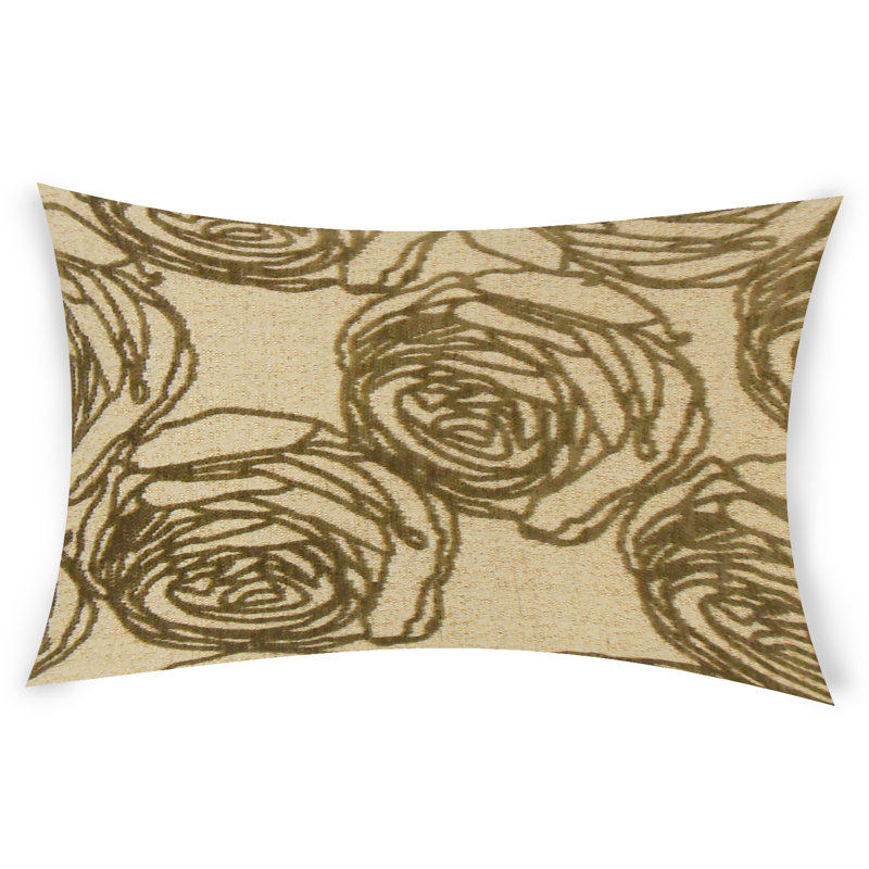 Floral Reversible Throw Pillow, Red, 12" x 18"