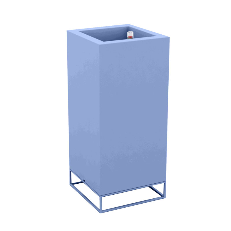 Vela Resin Pot Planter, 35.5" H x 15.75" W x 15.75" D, Ice