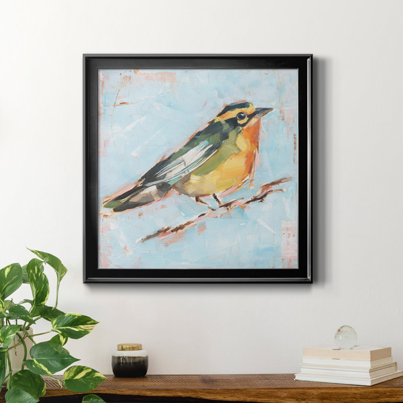Variété d'oiseaux IV - reproduction de cadre photo sur toile, Cadre noir, H 34,5 po x l 34,5 po x P 1,5 po