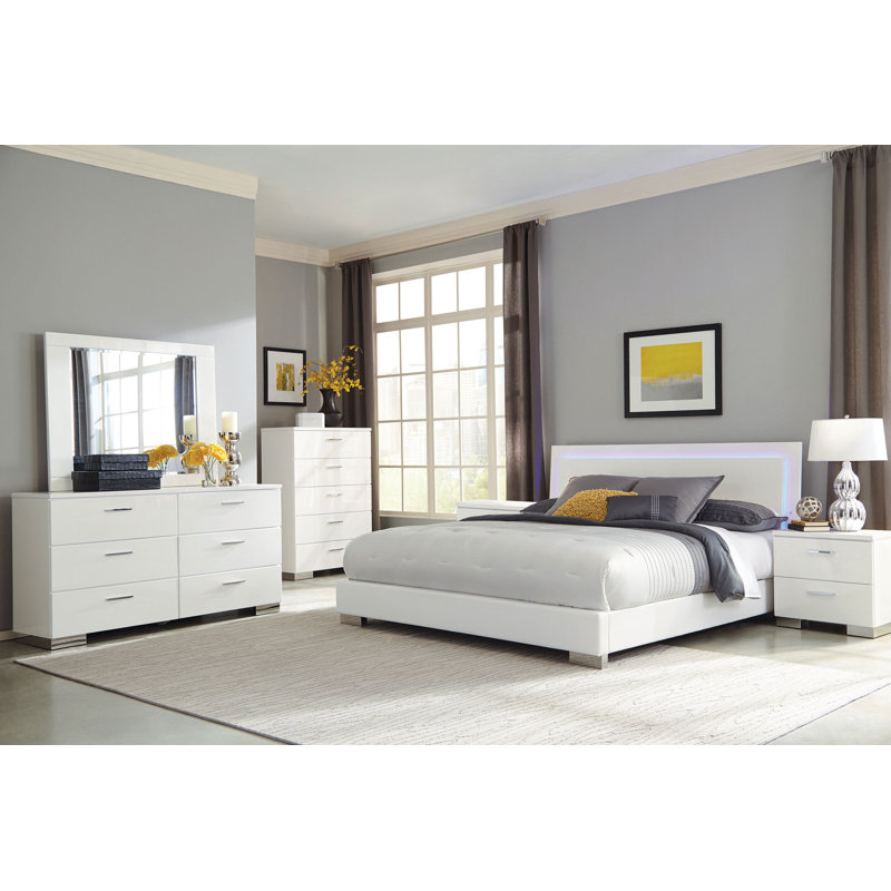 Ensemble de chambre avec très grand lit 6 pièces Pellingham, Très grand