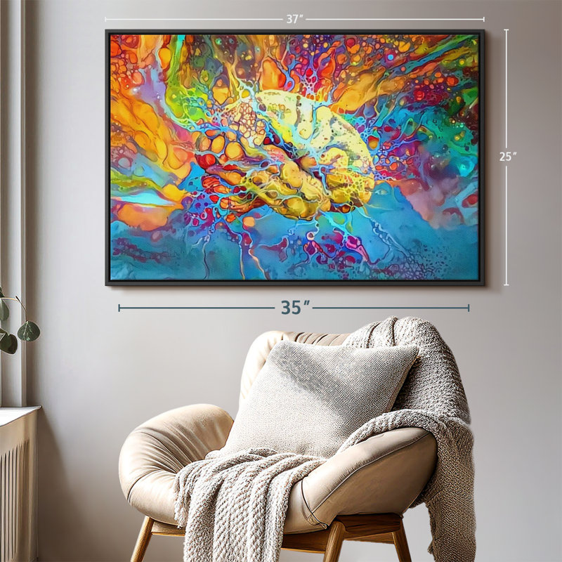 Abstract Brain Canvas Print, 25" H x 37" W