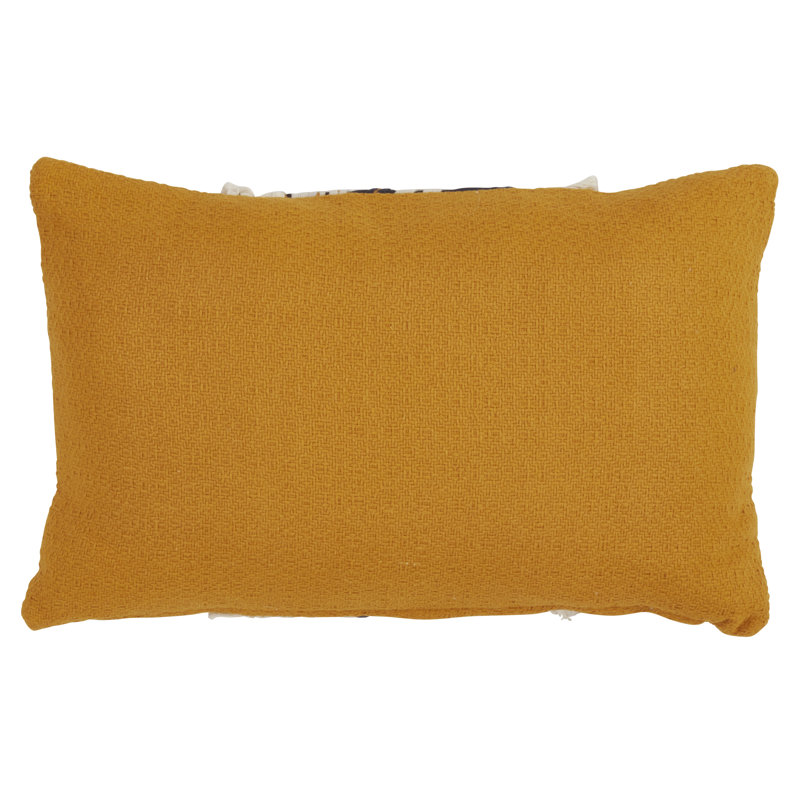 Coussin lombaire en coton Moutarde