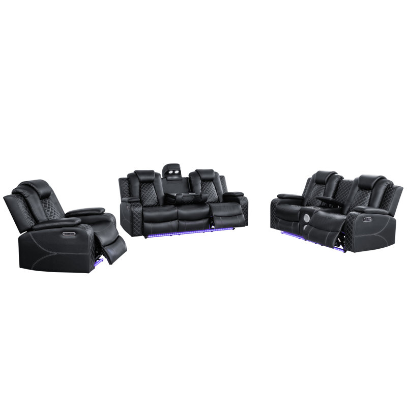 Leisureluxe Home Theater Sofa Set