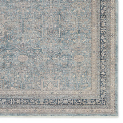 Tapis bleu / taupe Brinson