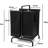 110L Black Cloth 2 Laundry Basket With Lid, Sorting Cards For Clothing Hamper Cards, Clothes