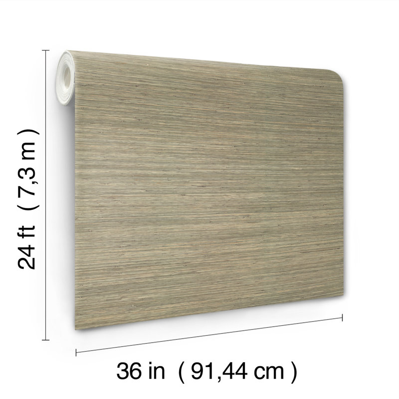 Reynier Neutral Hemp Wallpaper, Green