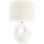 Adria 25" Cordless Table Lamp in Plaster White with Linen Shade