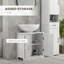 Meuble-lavabo de salle de bain, meuble-lavabo piédestal avec tablette réglable