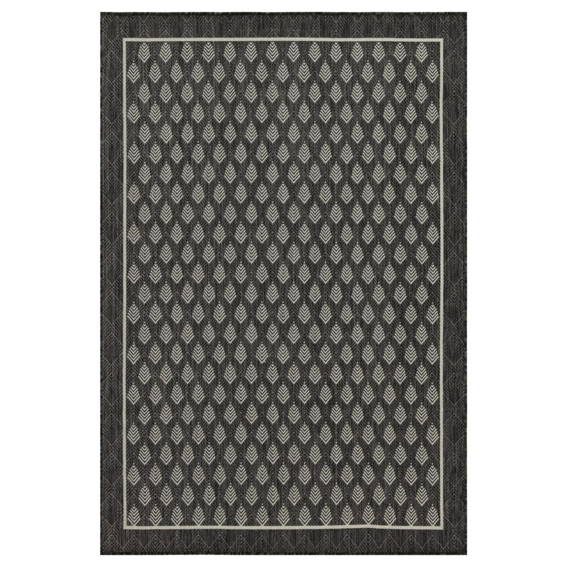 Tapis intérieur / extérieur anthracite Sunshine, Rectangle 5 pi 3 po x 7 pi 3 po