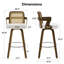 26.77" Upholstered Cane Back Counter & Bar Stool With Armrest-684739679-684739671
