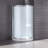 Breeze 33 in. L x 33 in. W x 76.18  in. H Round Corner Shower Kit in Matte Black, Frosted Sliding Door, Walls and Pan-86899067-16017269