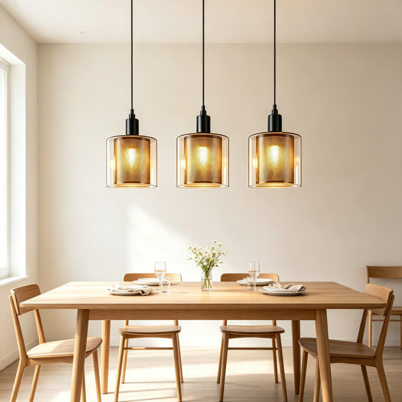 Allias 3‑Light Kitchen Island Pendant