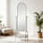 French Ironwork Arched-Panelled Full-Length Mirror With Drawers