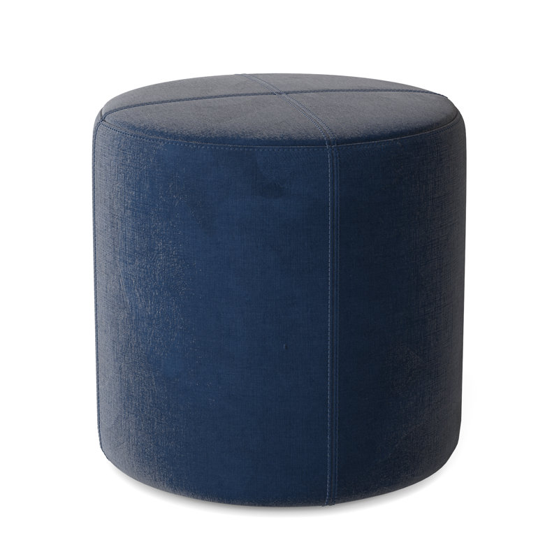 Porthleven Upholstered Ottoman, Bella Navy