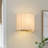 1-Light Flush Mounted Linen Wall Sconce
