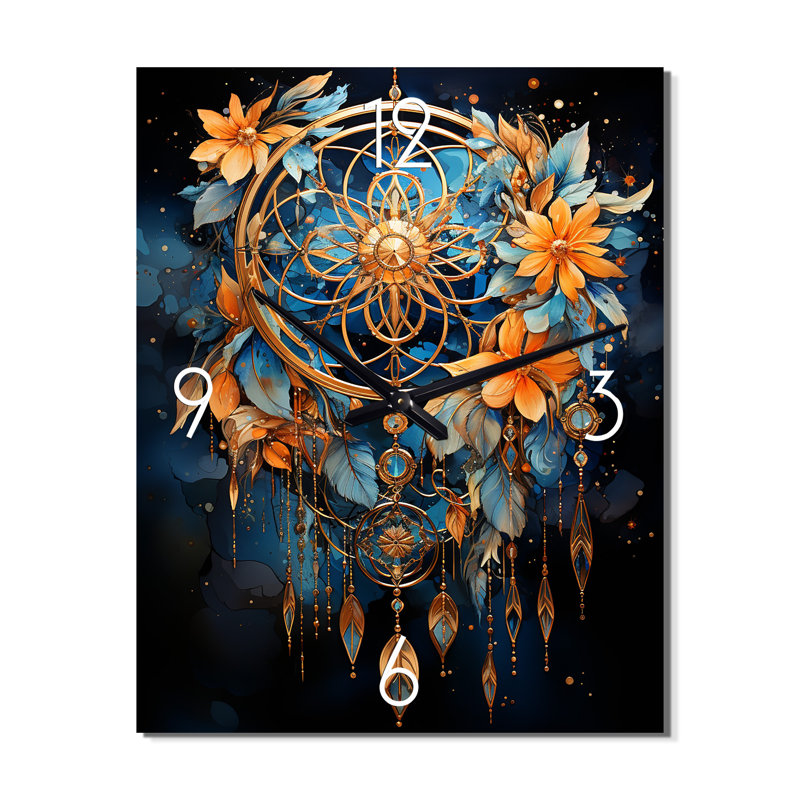 Dieugrand - Horloge murale moderne Dream Catcher, Moyen