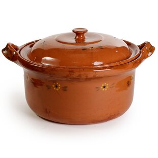 Ancient Cookware, Indian Clay Curry Pot, Large, 9 Inch, 2.5 Quarts