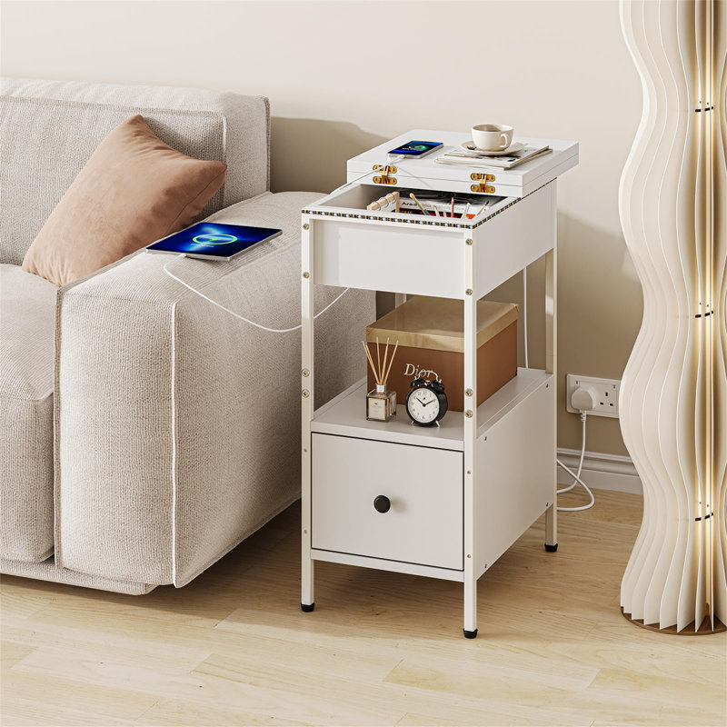Deleshia End Table, White