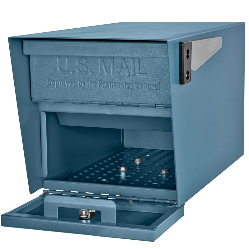 Mail Manager Locking Security Mailbox, Blue