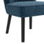 Fauteuil bleu marine - compact et confortable. Revêtement 100% bouclé. Pieds en bois. Dossier élégant. Assemblage rapide et calme. Structure en bois massif. Manuel simple