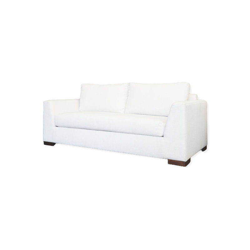 Upholstered 84'' Sofa, 96", Contessa Ruby, Natural