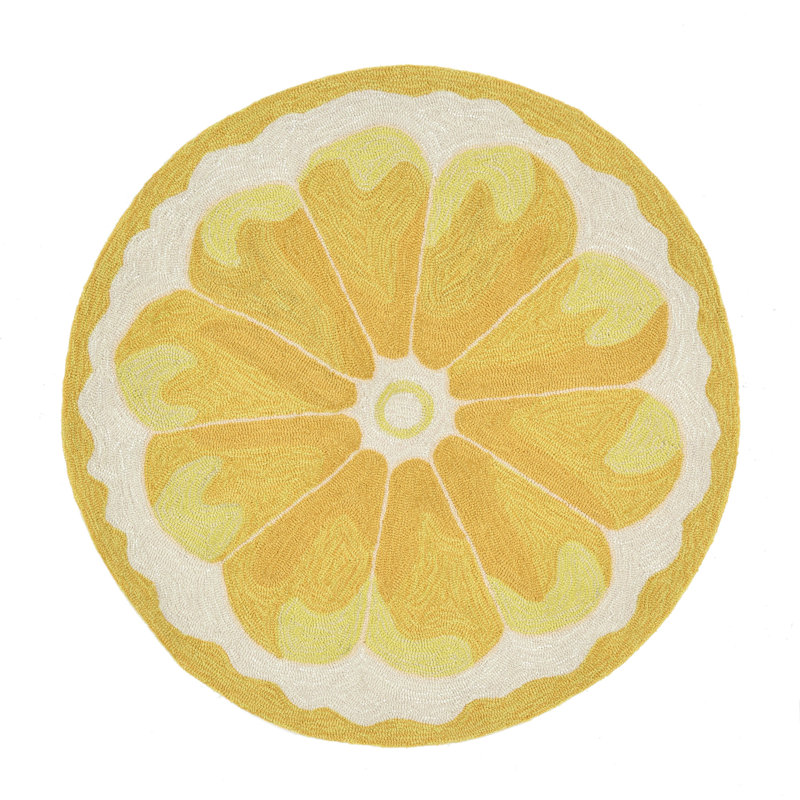 Ismay Traditional Kitchen Polyester Water Resistant Kitchen Mat, Round 3'