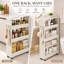 4 Tier Slim Storage Cart, 13cm Narrow Kitchen Trolley with Wheel