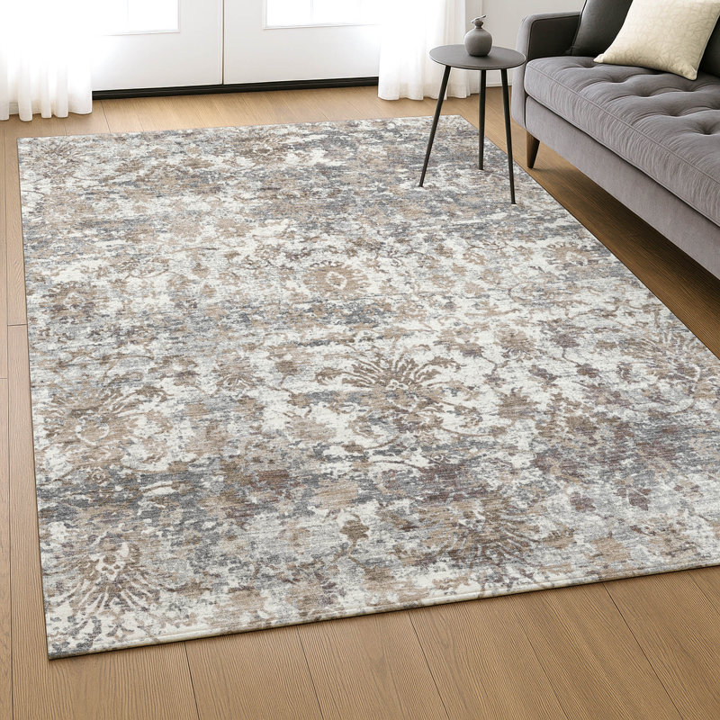 Premium Machine Washable Mayfield AMF2211 modern Rug, 3' x 5', Taupe