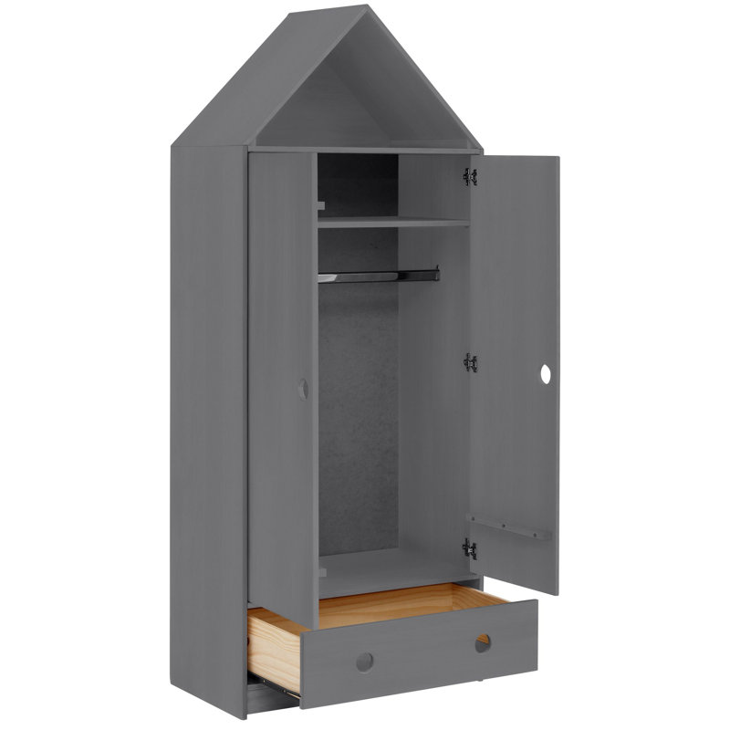 Glosco 2 Door Solid Wood Wardrobe