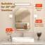 Armoire de salle de bain sans cadre à miroir biseauté avec tablettes réglables, miroir de rangement mural encastré ou à fixation en surface, 21,6 po x 31,4 po