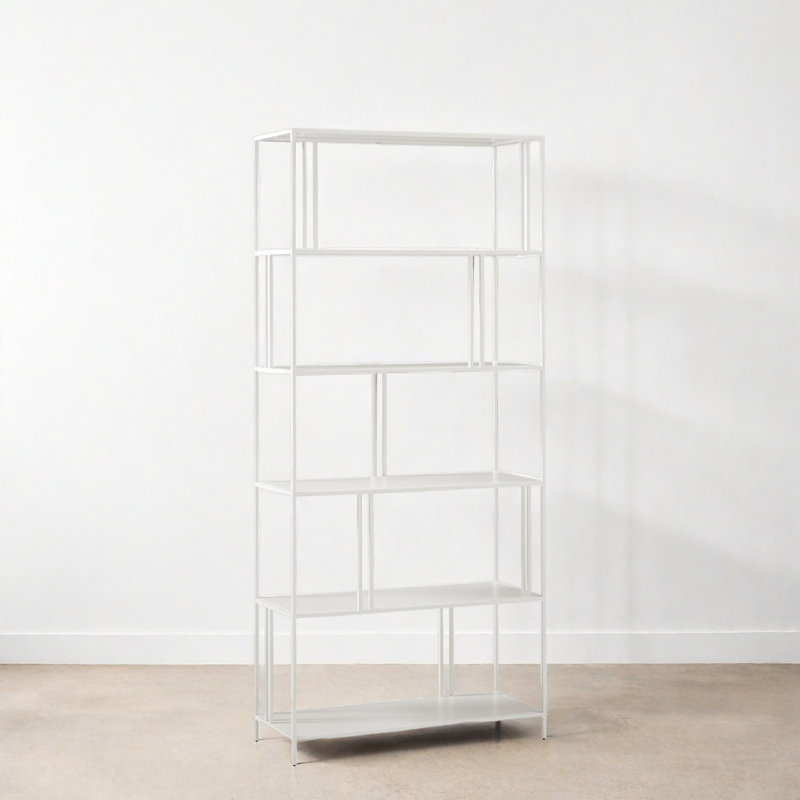 A beautiful and high-quality bookcase, White, (5 Shelves) 74.8"H x 33.4"W x 13.7"D