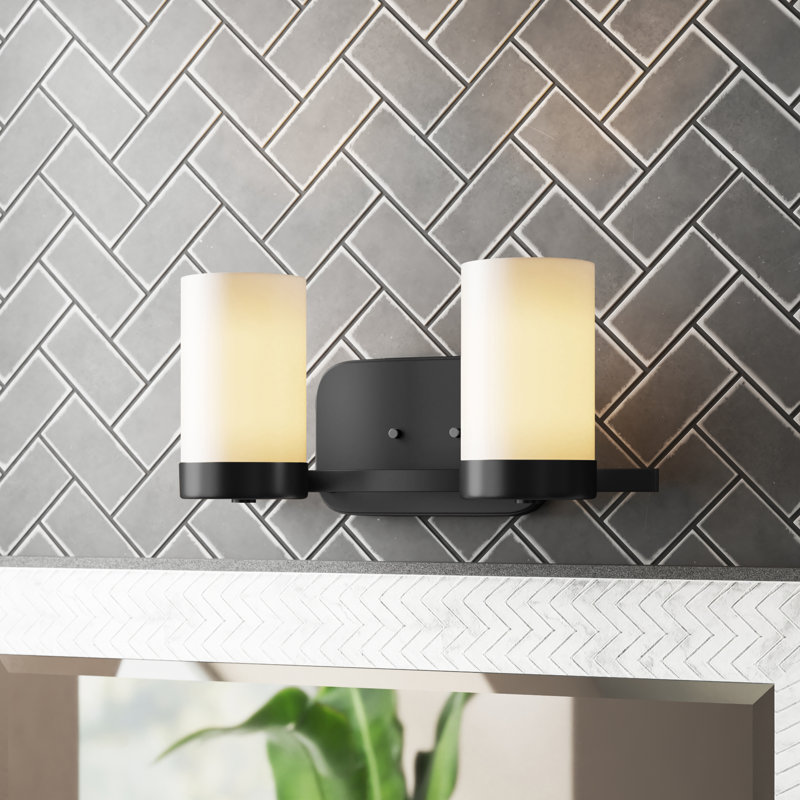 2 - Light Dimmable Vanity Light, Black