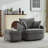 40.53" W Upholstered Swivel Accent Armchair With Storage Ottoman-1273000557