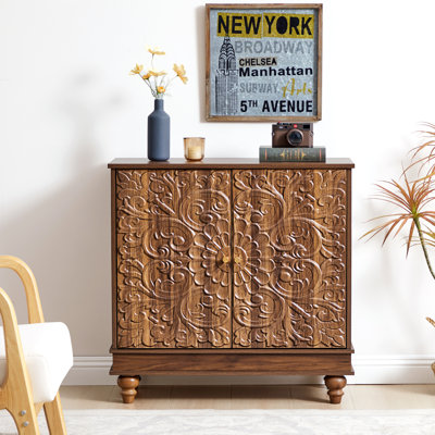 Buffet décoratif à 2 portes Farmhouse l 31,73 po