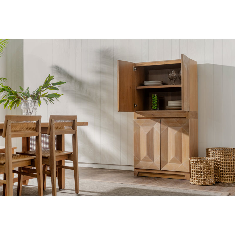 Averi - Portes d'armoire modulaires géométriques 31,5 po, Brown
