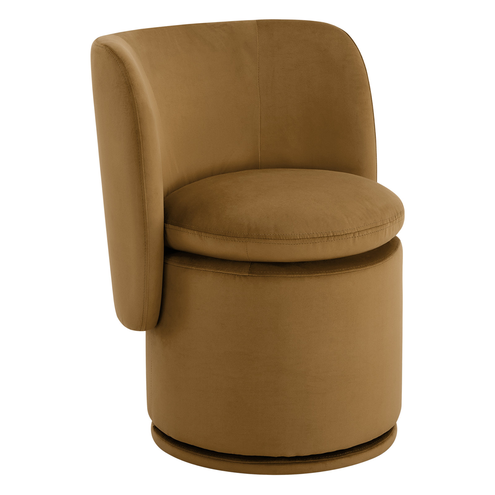 Adrielle Swivel Linen Side Chair, Soren Ochre
