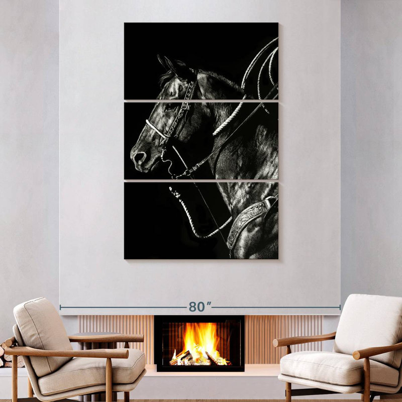 Brampt Scratchboard Rodeo V, 74" H x 48" W