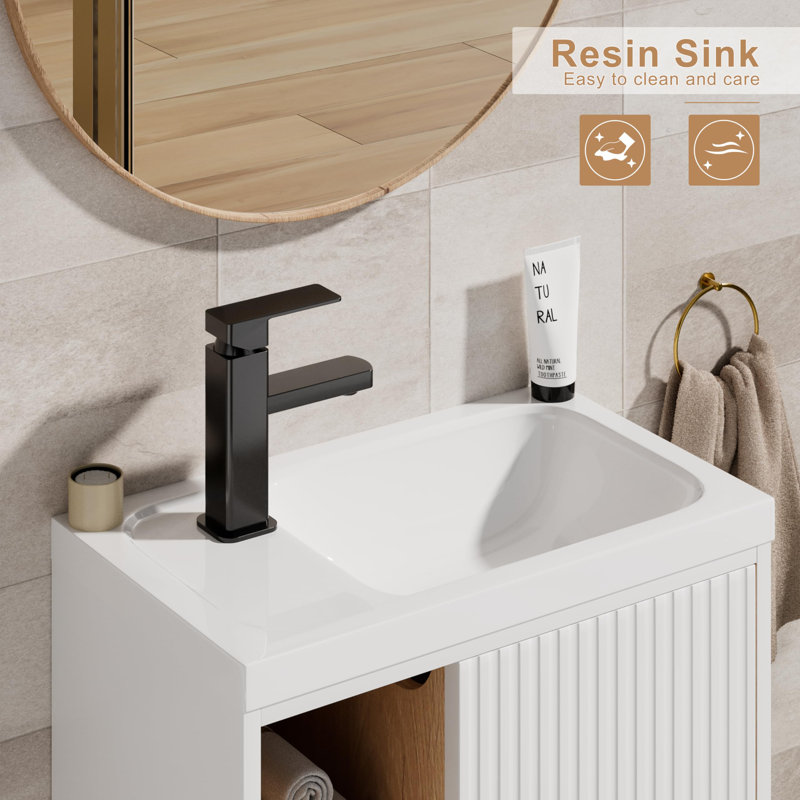 500mm Single Bathroom Vanity with Basin, White