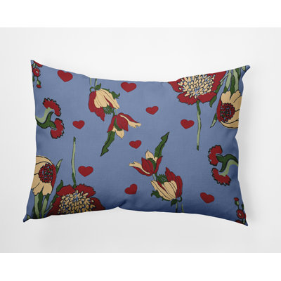 Floral Reversible Throw Pillow