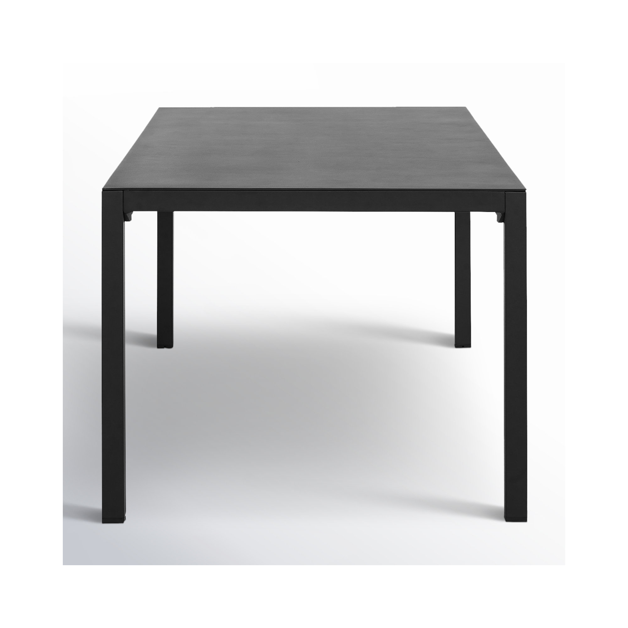 Armando Aluminum Outdoor Dining Table, Black