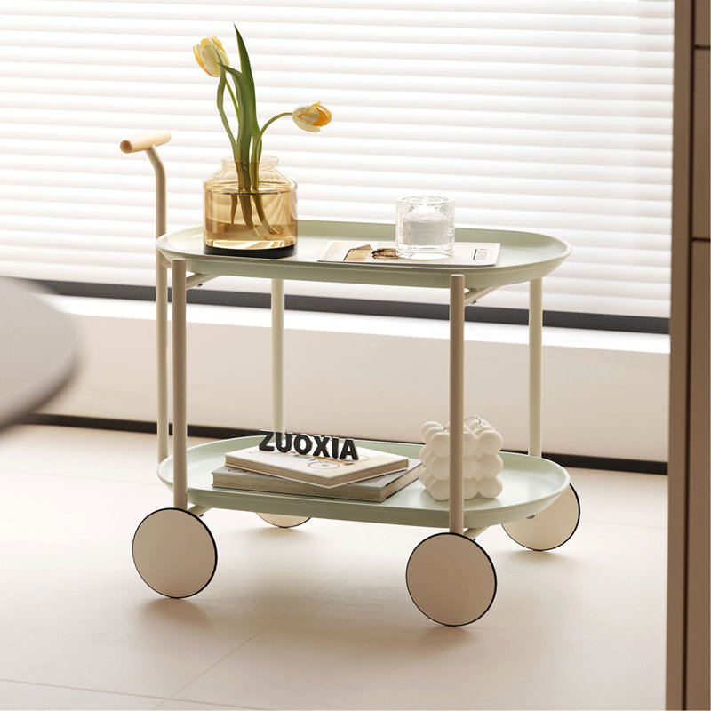 Lune chariot de rangement (vert) Nordic Internet célébrité chariot mobile cuisine simple tablette de rangement double canapé de salon