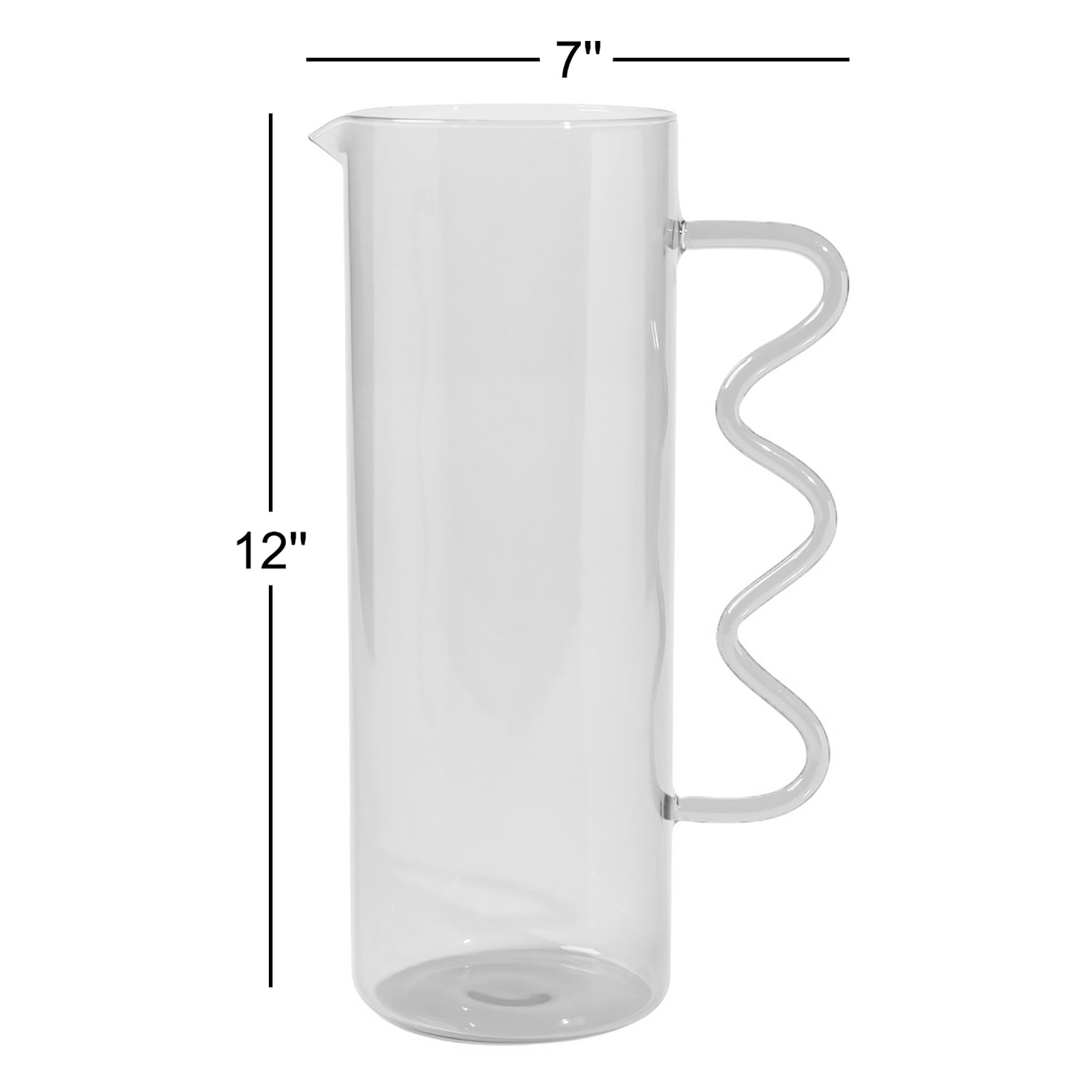 Borosilicate Glass Pitcher, Blue