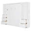 Grand lit escamotable mural avec garde-robe, tiroirs et tablettes-332823469