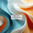 Blue And Orange Fractal Curves In Motion I - Fractal Abstract Velvet Room Darkening Curtain - 1 Panels-107588770