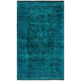 Overdyed One-of-a-Kind 3' 1" X 5' 2" Hand Knotted Area Rug